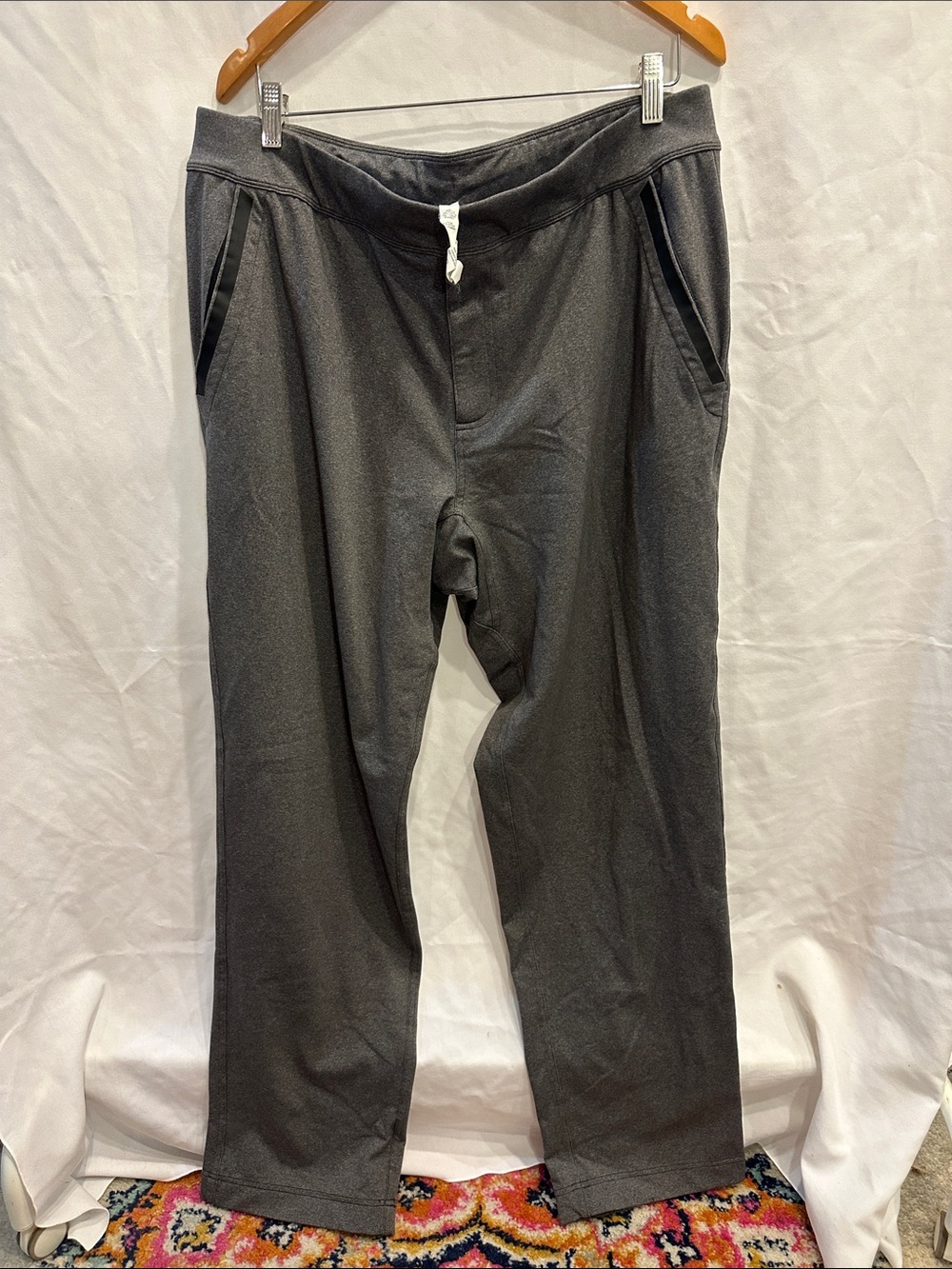 Men's Dark Gray Drawstring Lounge Pants Lululemon, XXL